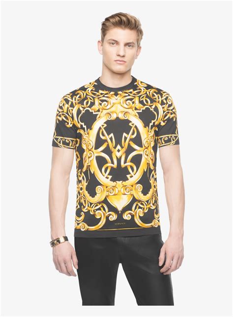 versace gardient star shirt|Versace barocco t shirt.